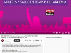 Mesa Redonda transmitida por el Canal Espacio Sindical en YouTube.