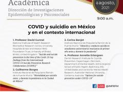 Sesión académica COVID y suicidio en México, de INPRFM.