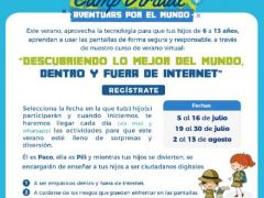 Convocatoria para inscribirse al campamento virtual.