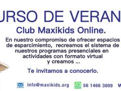 Invitación a Curso de verano Club Maxikids Online. Facebook: Club Maxikids.