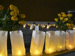 Homenaje Una luz por los que ya no están. Fotografía: Twitter Alcaldía Iztapalapa.