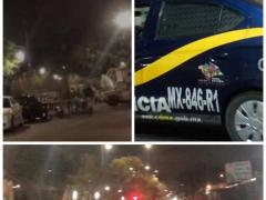 Patrullas hacen guardia en las calles. Fotografía: Contra Réplica.