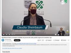 Conferencia de prensa sobre posible regreso a semáforo rojo.