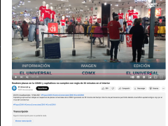 Publicación de nota sobre apertura de plazas comerciales.