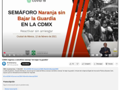 Nota sobre regreso a semáforo naranja.