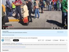 Publicación sobre vacunación en Azcapotzalco, por El Universal.