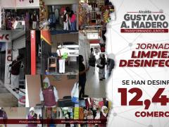Jornada de limpieza y desinfección de comercios en la G.A.M.