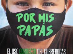 "Por mis papás", cartel del Consejo de la Comunicación.