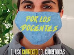“Por los docentes”, cartel del Consejo de la Comunicación.