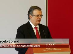 Conferencia del canciller Marcelo Ebrard.