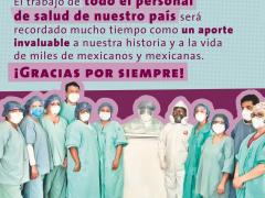 Trabajo de todo el personal de salud de nuestro país, del Museo Memoria y Tolerancia.