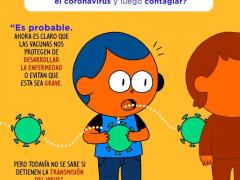 ¿Alquien vacunado puede contraer el coronavirus y luego contagiar?, por Pictoline.