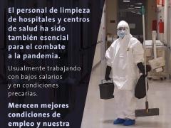 Dignificación del personal de limpieza de hospitales y centros de salud, por el Museo de Memoria y Tolerancia.