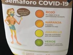 Infografía Semáforo COVID-19, INP, CdMx. Fotografía: Gloria Elisa Melgarejo García.