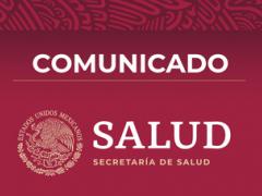 Flyer Comunicado de la Secretaría de Salud.