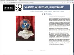 Mi objeto más preciado, mi ventilador. Exposición Los objetos del confinamiento, Museo del Objeto del Objeto.