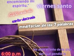 Anuncio sobre la misa de Viernes Santo. Facebook Parroquia Purísima Concepción Tlacopac.