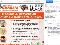 Publicación sobre medidas de prevención al utilizar el transporte público.