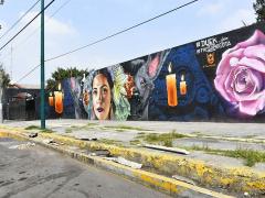 Fotografía del panteón en San Lorenzo Tezonco, Iztapalapa.