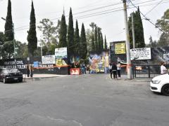 Fotografía del panteón en San Lorenzo Tezonco, Iztapalapa.