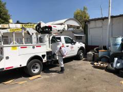 Fotografía sobre las brigadas de sanitización realizadas en la Colonia Insurgentes y Desarrollo Quetzalcóatl en Iztapalapa.