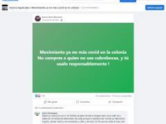 Movimiento Ya no más COVID en la colonia Tepalcates.
