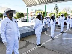 Brigada de sanitización. Fotografía: Facebook Alcaldía Iztapalapa.
