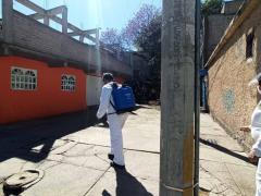 Brigadas de sanitización. Fotografía: Alcaldia Iztapalapa.