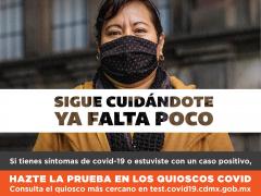 Gracias por tu esfuerzo, sigue cuidándote, ya falta poco. Cartel del Gobierno de la Ciudad de México.