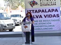 Alcaldesa Clara Brugada en conferencia sobre el Programa Iztapalapa Salva Vidas. Fotografía: Facebook Alcaldía Iztapalapa.
