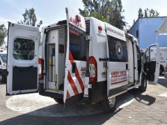 Exterior de ambulancia. Fotografía: Facebook Alcaldía Iztapalapa.