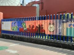 Toma parcial del mural “Diseño y pandemia: la vida en aislamiento”. Fotografía: David Alonso Vargas Melgarejo.