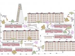 Croquis "De La Casa a La Plaza", de Tlatelolco.