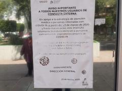 Aviso a usuarios de consulta externa, INER. Fotografía: David Alonso Vargas Melgarejo.
