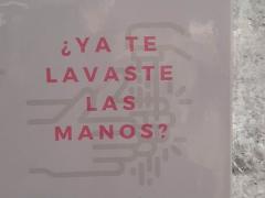 Cartel preguntando sobre el lavado de manos. Fotografía: David Alonso Vargas Melgarejo