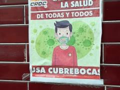 Cartel de CROC "Campaña por la salud". Fotografía: David Alonso Vargas Melgarejo
