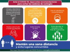 Cartel ¡No te confíes! Esto aún no termina, del IMSS.