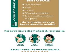 Cartel No bajes la guardia ante el COVID-19, del IMSS.