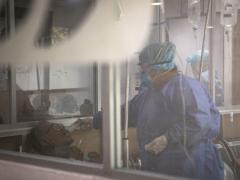 Zona de acceso al área COVID, Hospital General de Zona 1-A Dr. Rodolfo Antonio de Mucha Macías, Venados, Ciudad de México. Foto Oswaldo Ramírez