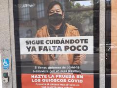 Anuncio "Sigue cuidándote, ya falta poco". Fotografía: David Alonso Vargas Melgarejo.