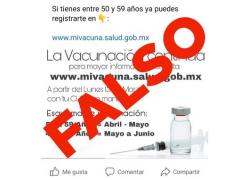 Imagen de la publicación que difunde información falsa sobre el programa de vacunación.
