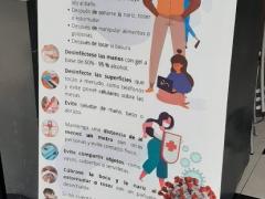 Lona 10 consejos para protegerse y proteger a otros, en Centro de Convenciones Tlatelolco, por Grupo CLASSIC.