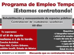 Programa Temporal de Empleo para rehabilitación y remozamiento de espacios públicos. Facebook Ayuntamiento de Cuautitlán Izcalli.