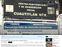 Nota acerca de mala atención a presos del Penal de Cuautitlán Izcalli.