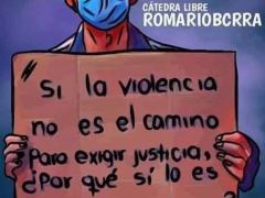 Imagen de hombre con cubrebocas pidiendo alto a la violencia. Facebook Consejo Indígena de Gobierno y otras luchas.