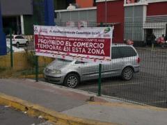 Prohibido el comercio temporal en esta zona. Fotografía: Facebook Zona Cero Izcalli.