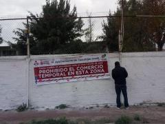 Prohibido el comercio temporal en esta zona. Fotografía: Facebook Zona Cero Izcalli.