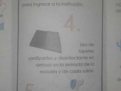Medidas sanitarias 3, 4 y 5, Folleto "Medidas de prevención para un regreso a clases seguro", Jardín de niñoa "Juan de la Barrera", Naucalpan de Juárez, Estado de México.