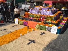 Una de las 170 ofrendas comunitarias para evitar aglomeraciones. Fotografía: La Silla Rota.