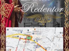 Flyer con la ruta de la peregrinación del Divino Redentor. Facebook: Cofradía del Divino Redentor.